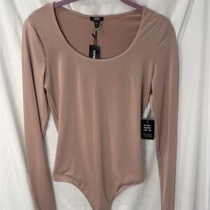 Express Mauve Long Sleeve Bodysuit size XS NWT